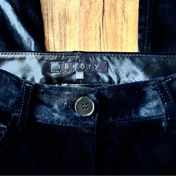 Theory Black Velvet Flare Jeans - Picture 3 of 3